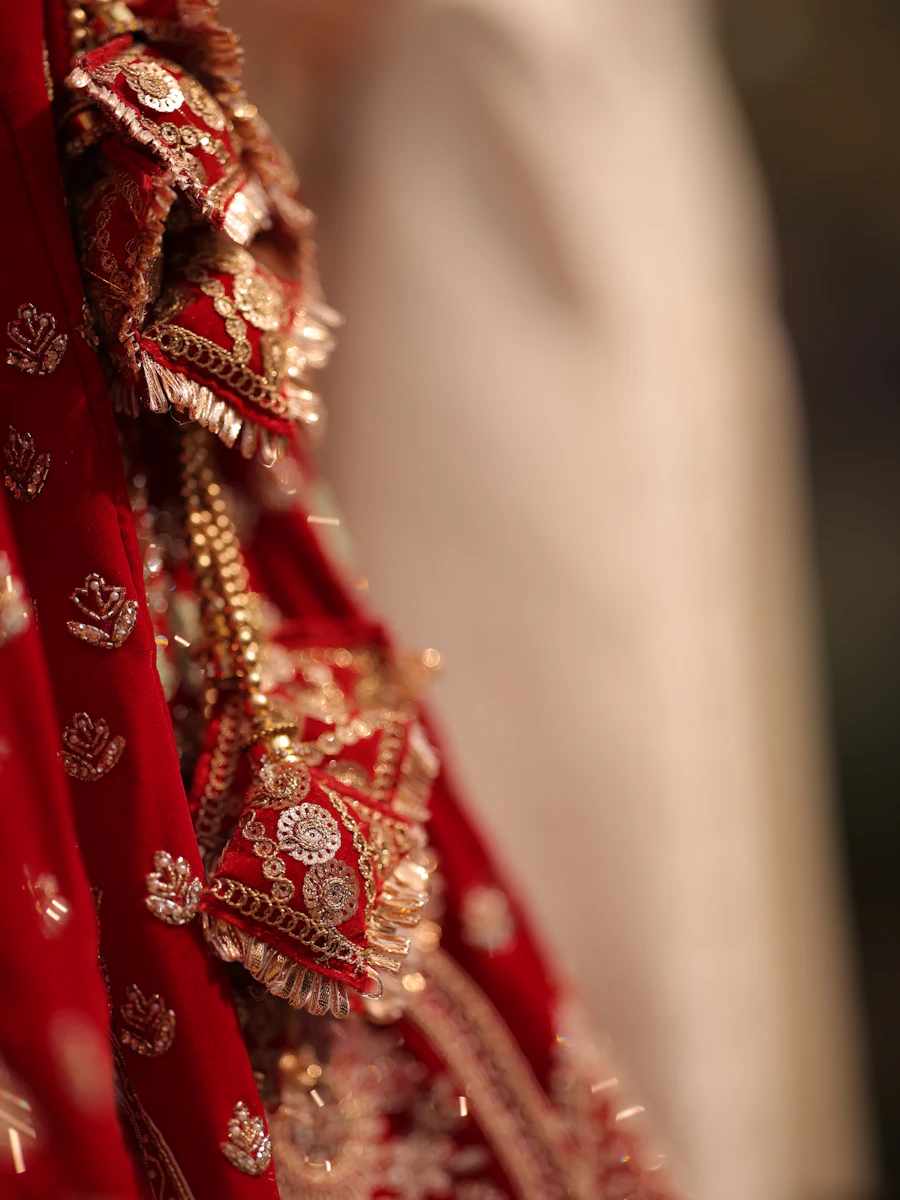 Bridal embroidery detail